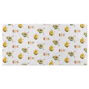 Fit for Food Character Beach Towel