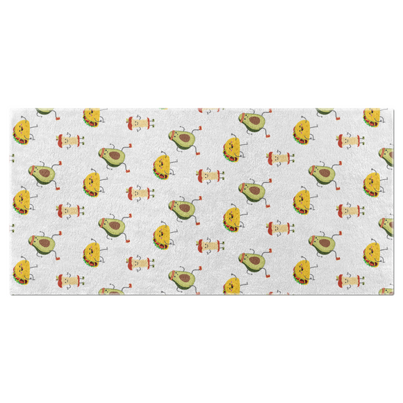Fit for Food Character Beach Towel